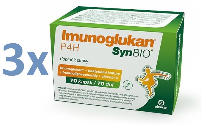 Imunoglukan balíček 3 produktů P4H SynBIO D 70 kapslí