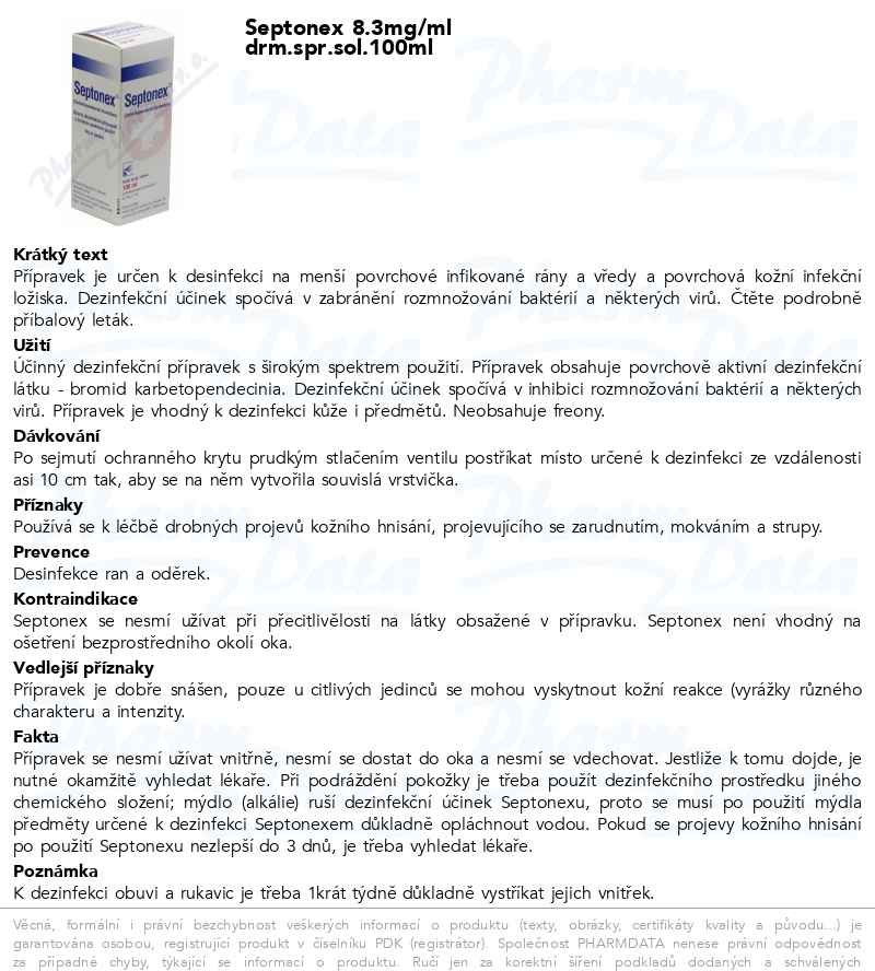Septonex drm.spr.sol. 1x100ml | SOS lékárna online, internetová lékárna ...