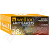 Wellion safety lancets 28G jednoráz.bezp.jeh.100ks