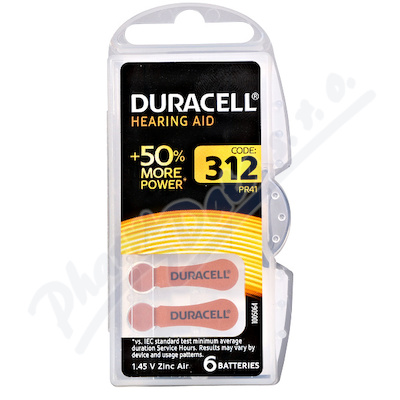 Baterie do naslouch.Duracell DA312P6 6ks